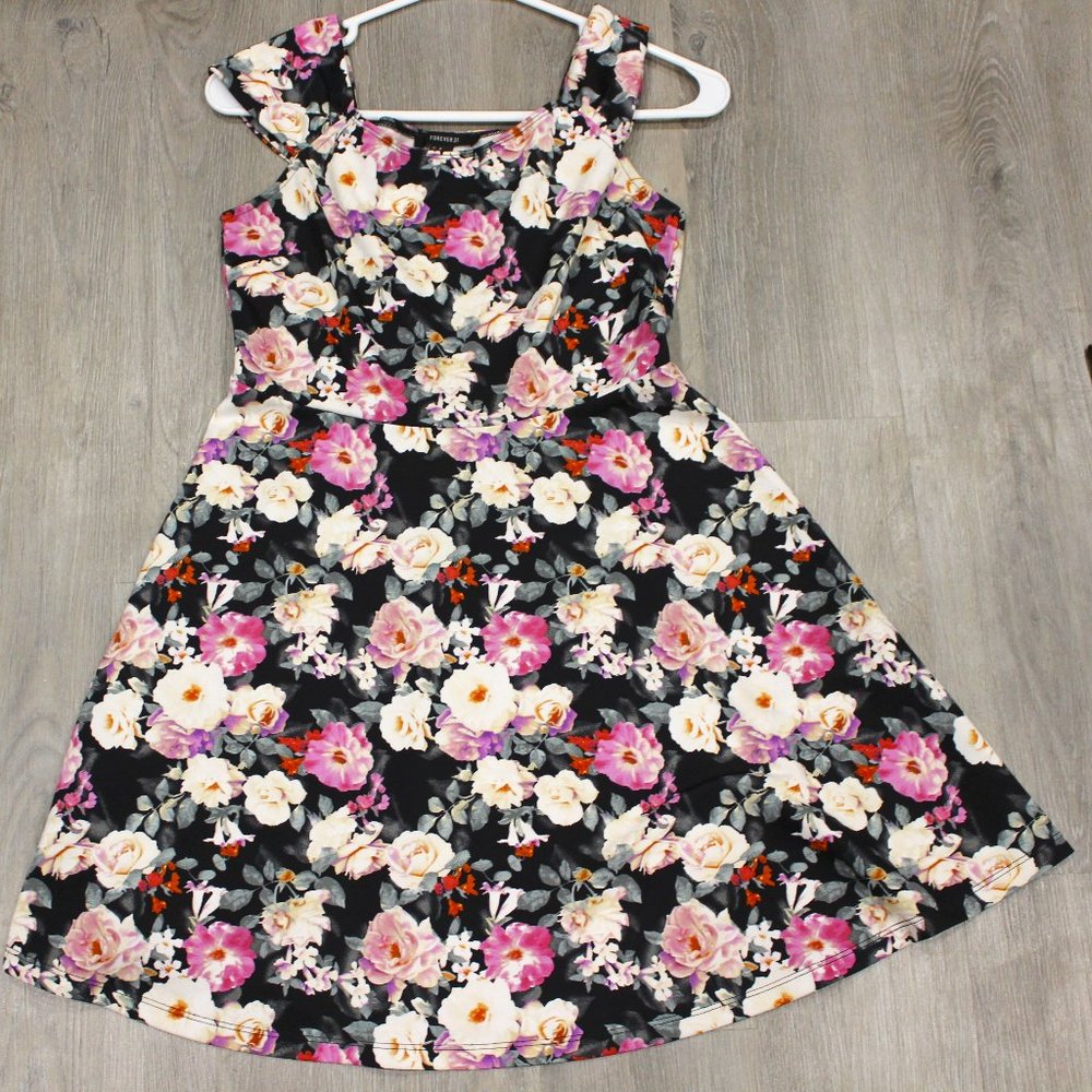 Forever 21 Women's Floral Mini Dress - Medium